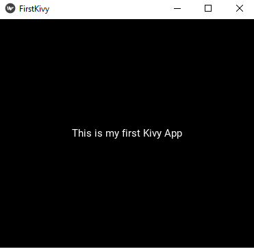Basic kivy application