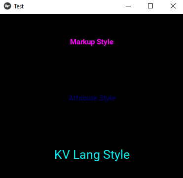 Create some widgets from KV language and some using markups or attributes